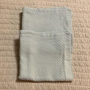 Restoration Hardware Belgian Cotton Diamond Stitch Euro Pillow Shams Sage